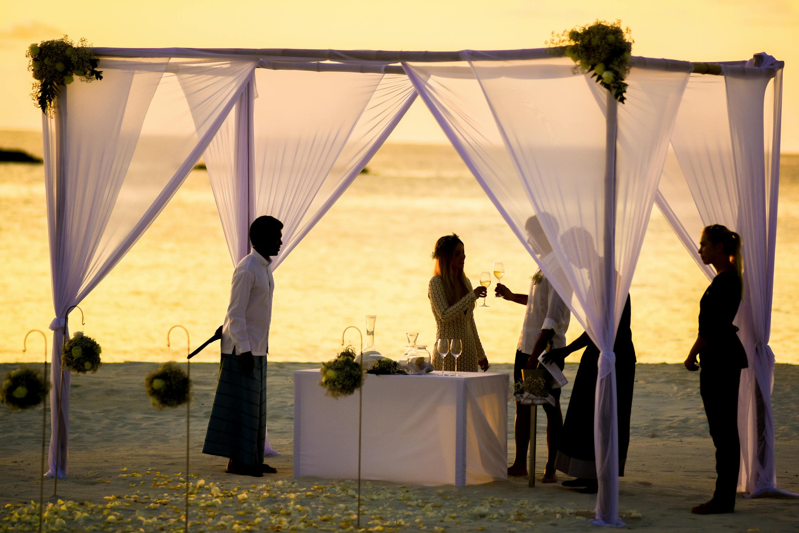 Symbolic wedding ceremony with personalised decorations in Cyprus