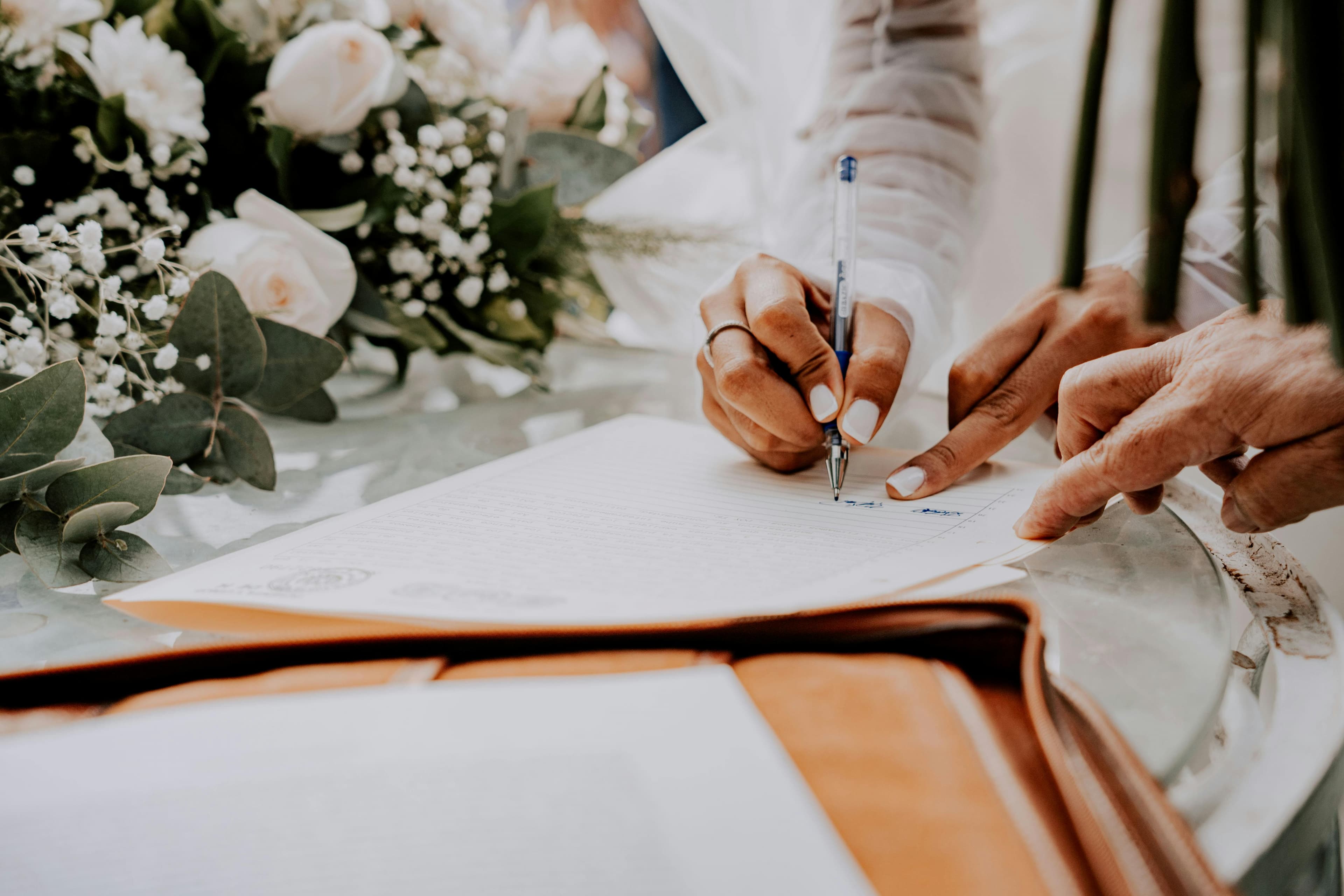Wedding documents and legal paperwork for a Cyprus civil ceremony